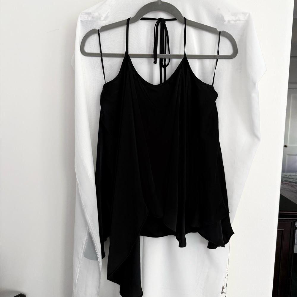 NWT Ramy Brook Elegant Black Kassidy Halter Top Size Large - Picture 3 of 4